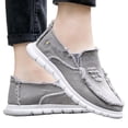 thumbnail image 1 of Men's Women's Casual Cloth Shoes Canvas Slip on Loafers Breathable Lightweight Boat Shoes, 1 of 7