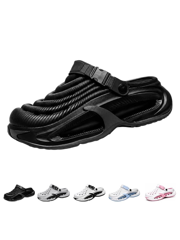 Men's and Women's Cloud Cushion Slip On Shoes, Breathable Summer Sneakers with Thick Non Slip Sole, Lightweight Garden Sandals for Outdoor Walking and Casual Wear