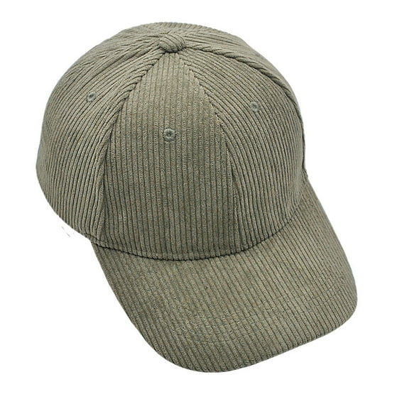 ZQUUVOU Men's Women's Corduroy Solid Color Baseball Cap Outdoor Sports Cotton Hiking Driving Camping Sun Hat Army Green