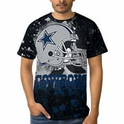 AAADFSE Men's Women's Dallas_Cowboys Short Sleeve Graphic Crew Neck T-shirt - Athletic Running Gym Workout Tee Tops S