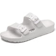 thumbnail image 1 of Men's Women's EVA Flat Sandals Adjustable Double Buckle Rubber Slide Sandals, 1 of 14