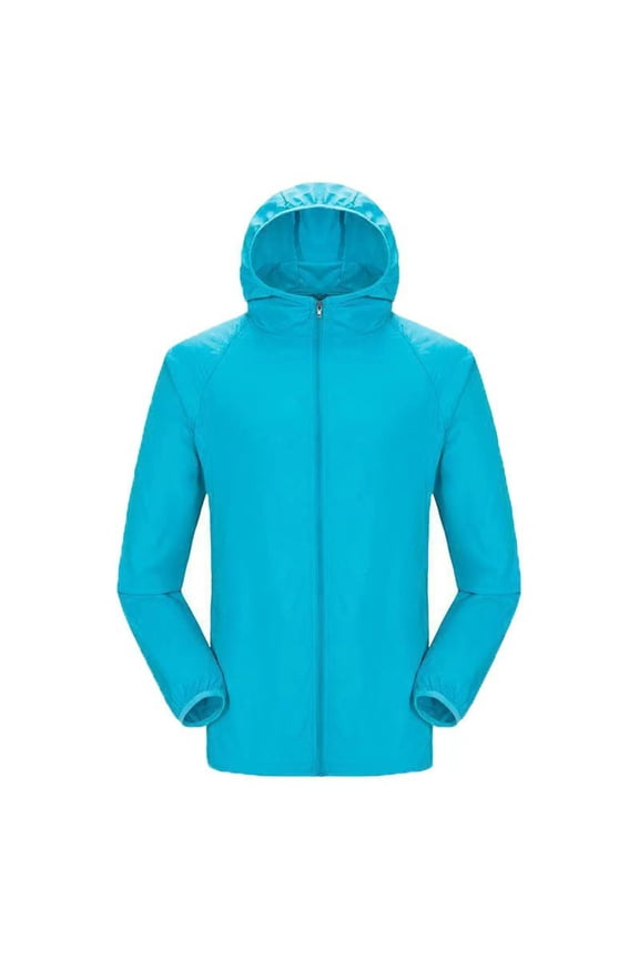 Men's And Women's Fashion Casual Outdoor Sports Sun Clothes Light Breathable Skin Comfortable Long Sleeve Cardigan Solid Color Zipper Coat Sun Shirt Women Sun Protection Shirts for Women