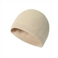 thumbnail image 1 of Men's and Women's Fashion Knitted Beanie, Warm Wool Blend Skull Cap for Cold Weather, Small Casual Woolen Hat for Daily Use, Unisex Winter Hat for Outdoor Activities and Travel - Beige, 1 of 3