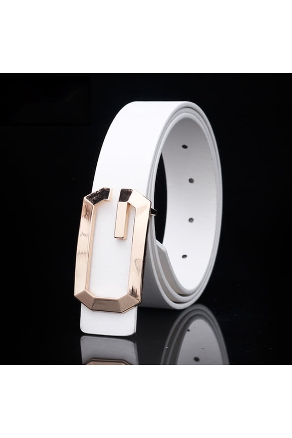 Men's And Women's G Buckle Belt Neutral Gold G Smooth Buckle Belt Imitation Leather Smooth Buckle Casual Pants Belt. Means Belts Click Pack Hop Belt Buckles Men Belt for Men Leather Men's Dress Belt