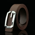thumbnail image 1 of Men's and Women's G Buckle Belt Neutral Gold G Smooth Buckle Belt Imitation Leather Smooth Buckle Casual Pants Belt. Mechanic Belt Buckles Men Western Big Mens Belts Outdoor Belts for Men 44, 1 of 3