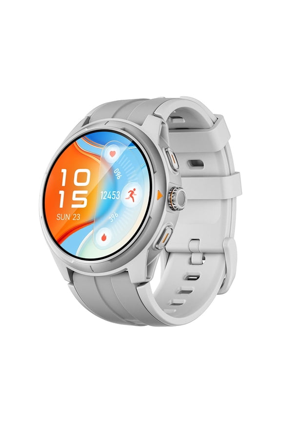 Men's/Women's GPS Smartwatch, 1.2 Inch MIP Screen, Dual-Band GPS and Offline Maps, Silver Gray