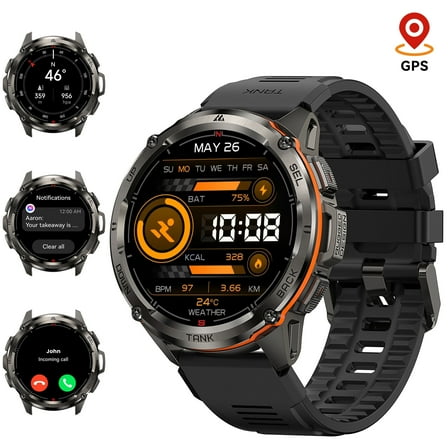 Men's/Women's GPS Smartwatch 50M Waterproof with Long Battery Life, Smart Watch for Android and iPhone