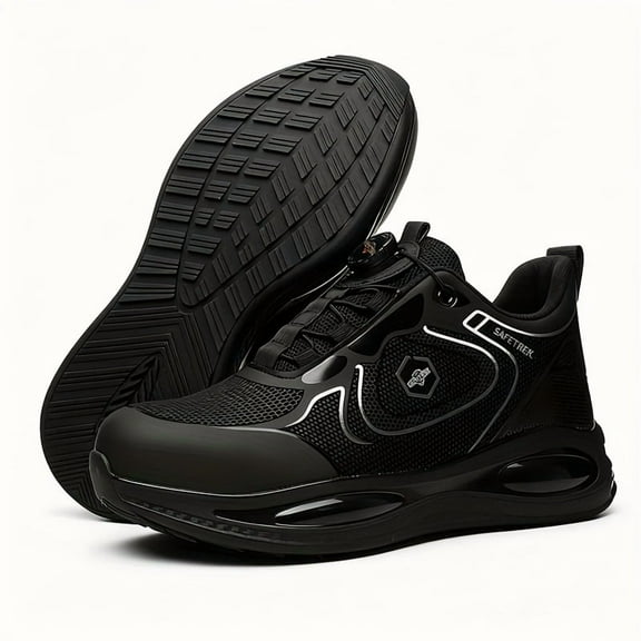 Men's & Women's Heavy-Duty Steel Toe Boots - Anti-Smash Toe Cap, High Quality Kevlar Midsole, Non-Slip TPU Sole, All-Terrain Traction - All-Season for Construction, Warehouse, Outdoor, - Fit