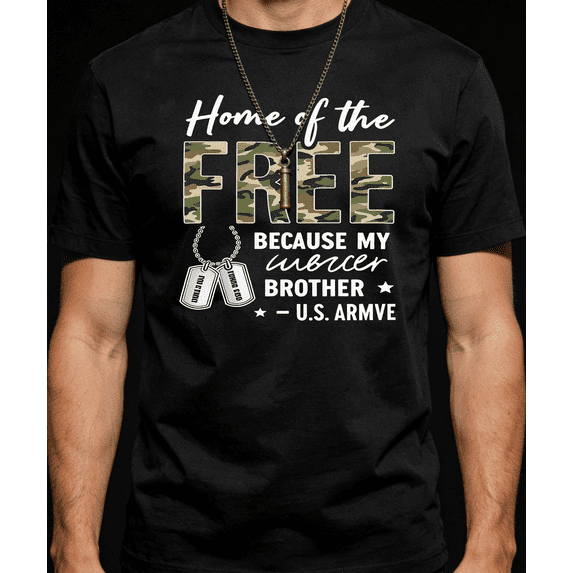 Men's Women's Home of the Free Camo Military T-Shirt S-5XL