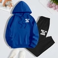 thumbnail image 1 of Men's And Women's Hooded Sweatshirt And Long Pants Set Unisex Activewear Tracksuit For Workout Gym And Casual Wear Women Tracksuit Body on Buckle High Neck Jumpsuit Interview Outfits for Women Lace, 1 of 4