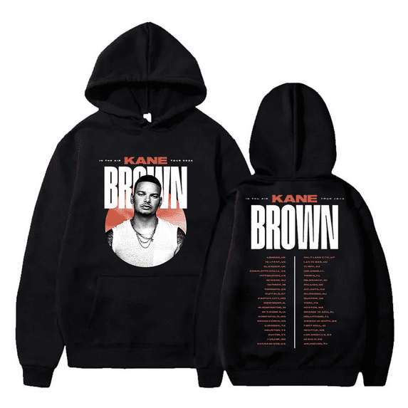 Men's Women's Kane Brown Merch Hoodie In The Air 2024 Tour Concert Hooded Sweatshirt Long Sleeve Casual Pullover
