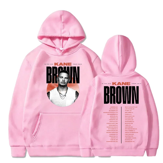 Men's Women's Kane Brown Merch Hoodie In The Air 2024 Tour Concert Hooded Sweatshirt Long Sleeve Casual Pullover