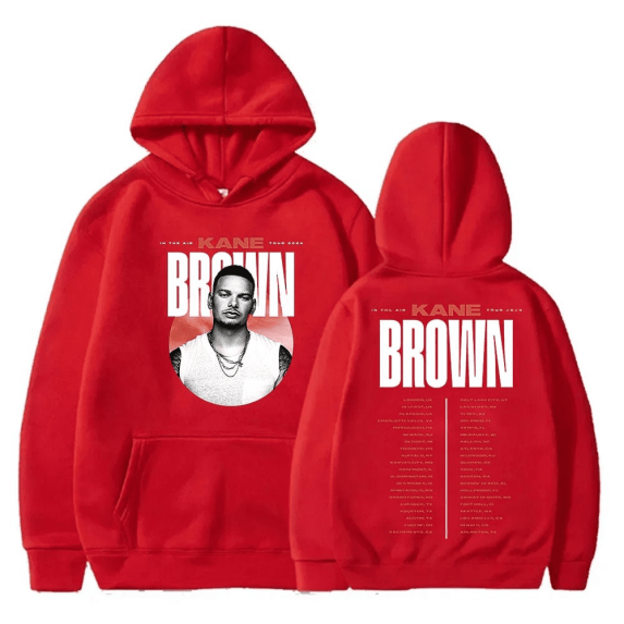 Men's Women's Kane Brown Merch Hoodie In The Air 2024 Tour Concert Hooded Sweatshirt Long Sleeve Casual Pullover