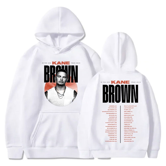 Men's Women's Kane Brown Merch Hoodie In The Air 2024 Tour Concert Hooded Sweatshirt Long Sleeve Casual Pullover