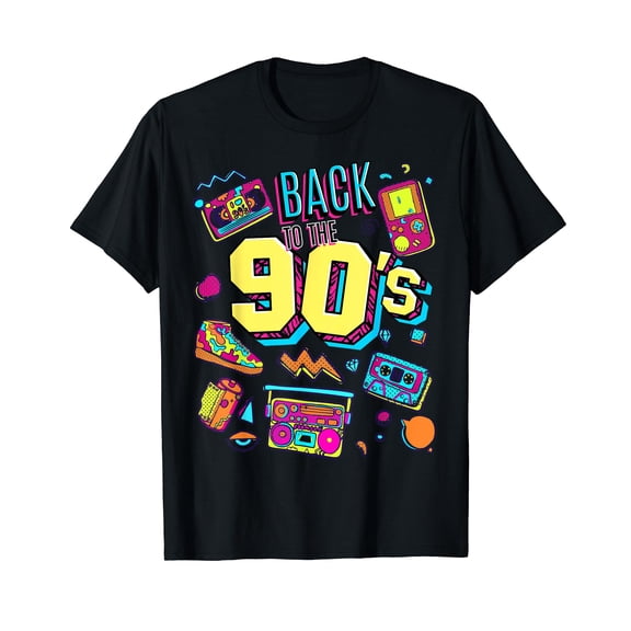 Men's Women's Kids Vintage Retro Back To 90's Graphic Design T-Shirt