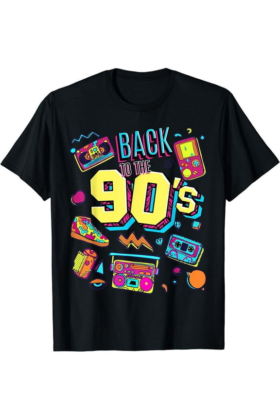 Men's Women's Kids Vintage Retro Back To 90's Graphic Design T-Shirt