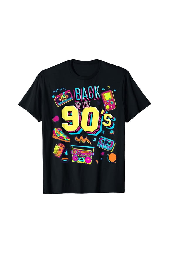 Men's Women's Kids Vintage Retro Back To 90's Graphic Design T-Shirt