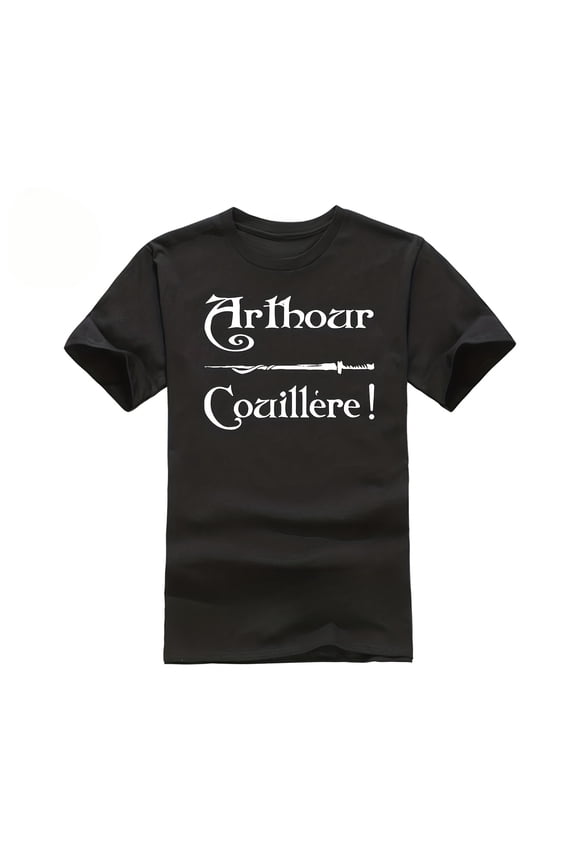 Men's & Women's King Arthur T-Shirt Compatible for Camelot TV Series - Arthur & Merlin Character Designs, Soft Round Neck Casual Tee, Medieval Fantasy Apparel, Gift for Fans (French Show)