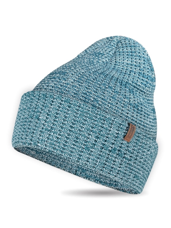 Men's & Women's Merino Wool Blended Knit Beanie - Warm Stretch Cuffed Winter Hat, Soft Marled Yarn, Classic Cold Weather Cap