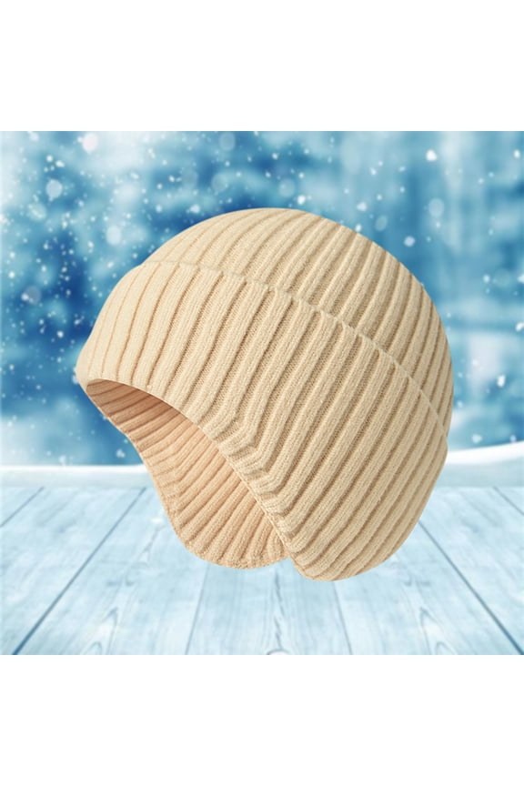 Men's And Women's Knitted Cap Warm Cap Slouchy With Ear Warmer Winter Cycling Plus Hat Canvas Trapper Hat Trapper Hat for Boys Men Hat Cap Winter Trooper Hats Men Mens Lumber Hat Heated Winter Hats