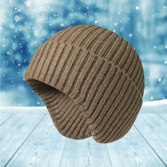 Men's And Women's Knitted Cap Warm Cap Slouchy With Ear Warmer Winter Cycling Plus Hat Canvas Trapper Hat Trapper Hat for Boys Men Hat Cap Winter Trooper Hats Men Mens Lumber Hat Heated Winter Hats