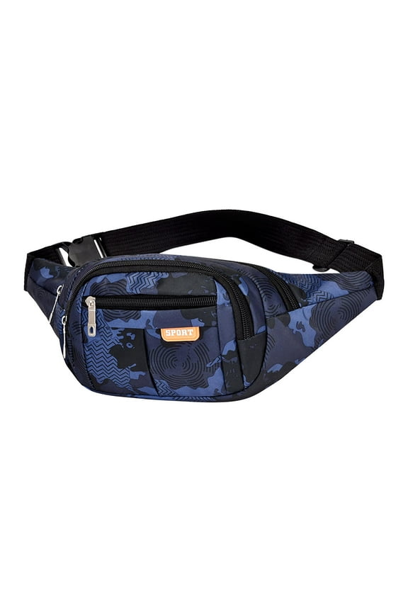 Men's Women's Large Capacity Waist Bag Messenger Pack Waterproof Nylon Fanny Pack Adjustable Belt Phone Holder Multi-Way Carry Travel Hiking Sports Outdoor Crossbody Shoulder Hip Pouch