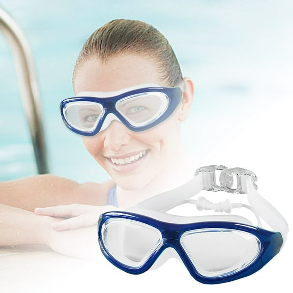Men's Women's Large Frame Swimming Goggles Silica Gel Anti Fog Leakage Wide Panoramic View Comfortable Fit for Indoor Outdoor Training Pool