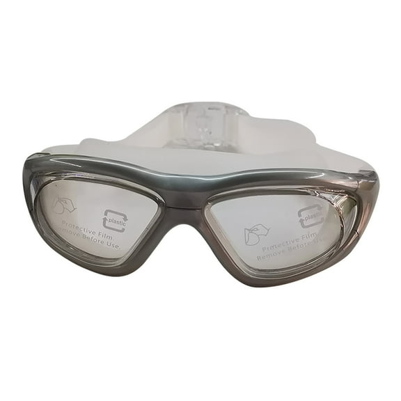 Men's Women's Large Frame Swimming Goggles Silica Gel Anti Fog Leakage Wide Panoramic View Comfortable Fit for Indoor Outdoor Training Pool