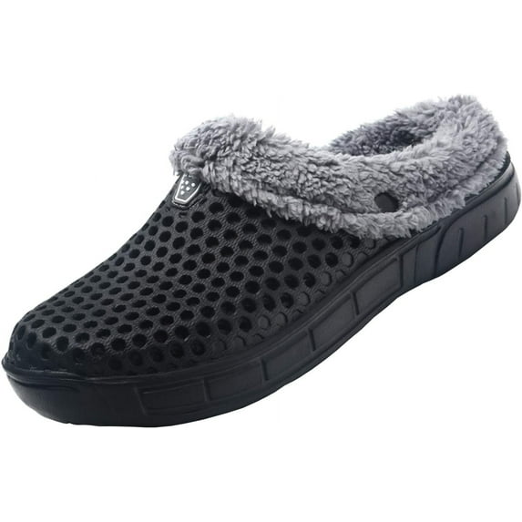 Men's Women's Lined Clog Breathable Lining Indoor Outdoor Walking Garden Clogs Winter Slippers