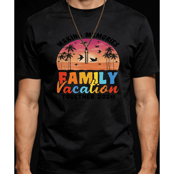 Men's Women's Making Memories Family Vacation Together 2026 T-Shirt S-5XL