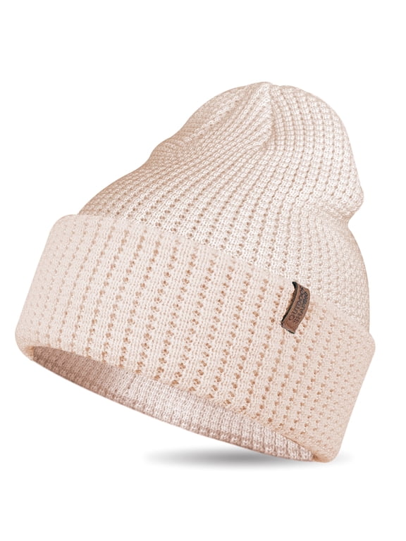 Men's & Women's Merino Wool Blended Knit Beanie - Warm Stretch Cuffed Winter Hat, Soft Marled Yarn, Classic Cold Weather Cap
