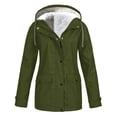 thumbnail image 1 of Men's Women's Mountain Waterproof Ski Jacket Windproof Rain Jacket Winter Warm Hooded Coat, US 6-20, Green, 1 of 4