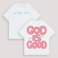 thumbnail image 1 of Men's & Women's Oversized T-Shirt GOD IS GOOD Double-Sided Graphic Print Retro Vintage Streetwear Loose Fit Round Neck Short Sleeve, 1 of 5