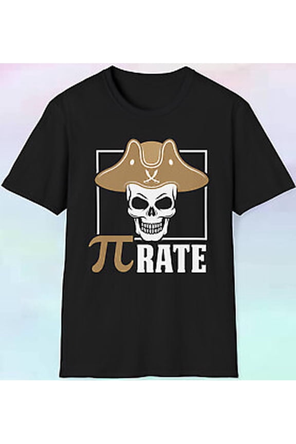Men's Women's Pi Pirate T Shirt | Math Pi Numbers Nerd Funny | S-5XL