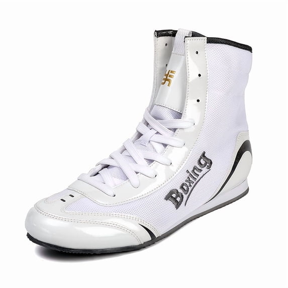 Men's and Women's Professional Boxing and Wrestling Shoes for All Seasons, High-Quality Handmade Combat Sneakers, Training Shoes for Youth in Schools, Mid-Top Shoes for Sanda and Combat Sports