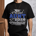 thumbnail image 1 of Men's Women's Proud Aunt of Two 2026 Graduates T-Shirt S-5XL, 1 of 5