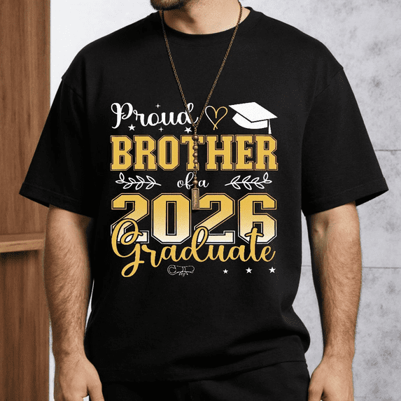 Men's Women's Proud Brother of a 2026 Graduate T-Shirt S-5XL