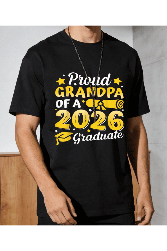 Men's Women's Proud Grandpa Of A 2026 Graduate T-Shirt S-5XL