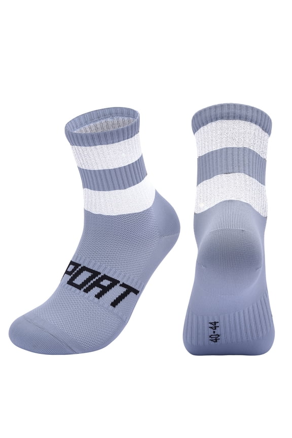 Men's and Women's Reflective Cycling Socks for Night Riding, Breathable and Durable for Mountain Road Biking, Running, and Outdoor Fitness - Version J, Size S