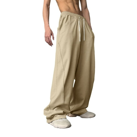 Men's And Women's Retro High Waist Wide Leg Sports Pants Summer High Street Design Loose Straight Casual Hiphop SweatpantsFashion Clothing Womens Pants Summer Palazzo Pants