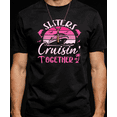 thumbnail image 1 of Men's Women's Sisters Cruisin Together Cruise Ship Pink T-Shirt S-5XL, 1 of 5
