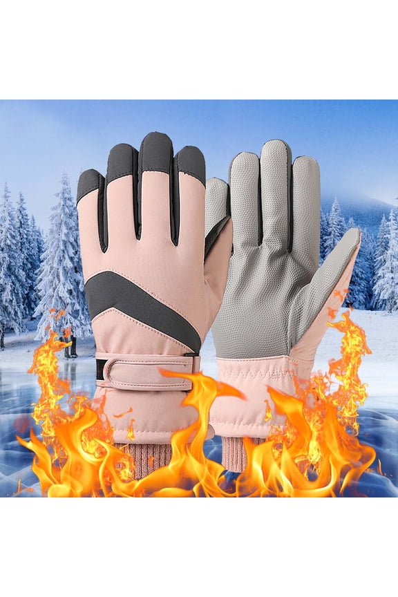 Men's & Women's Ski Gloves | Winter Cycling & Outdoor Gloves | Windproof Fleece Lining | Water-Tight Non-Slip Grip | Thick Warm Cold Weather Gloves