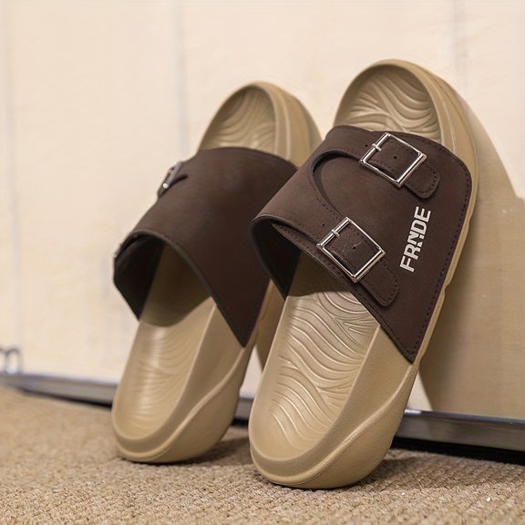 Men's & Women's Slip-On Slippers with 1.97inch Thick Cushioned Sole, Adjustable Upper & Non-Slip Outsole - All-Season /Outdoor House, Unisex Comfortable for home, Christmas/Halloween/Thanksgiving