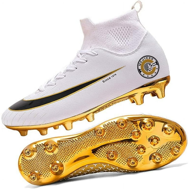Men's Women's Soccer Shoes Boys Gold-Soled Spikes Football Shoes
