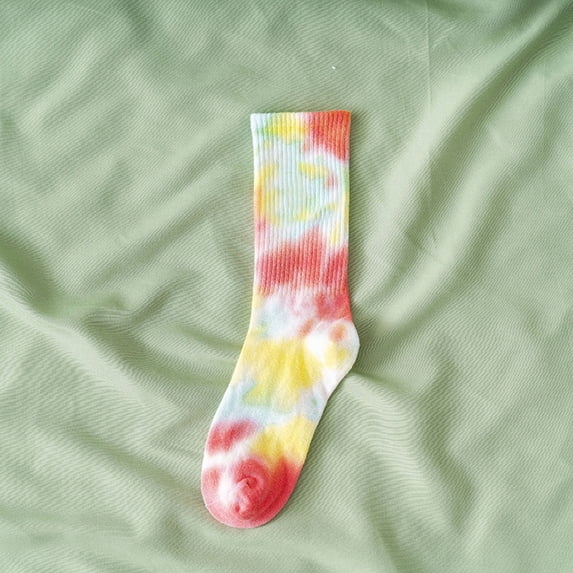 Men's Women's Sock Tie Dye Mid Calf Socks Couple Socks Streetwear Long Sock Hip Hop Skateboarding Socks Unisex Sport Sock