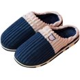 thumbnail image 1 of Men's Women's Soft Comfortable Cotton Slippers for Winter Indoor Home Guest Walking, 1 of 9