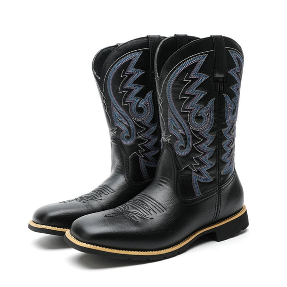 Men's Women's Sport Wide Square Toe Western Cowboy Boots
