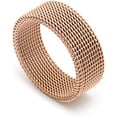 thumbnail image 1 of Men's Women's Stainless Steel Mesh Ring Wedding Band Comfort Fit Size 6 to 12, 1 of 5