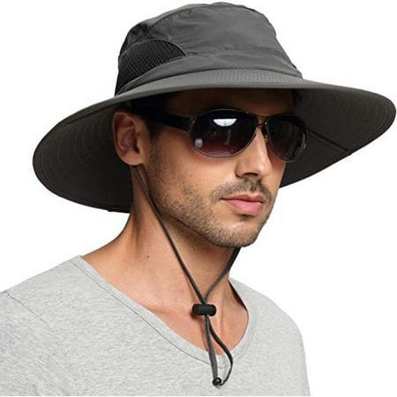Men's/Women's Sun Hat, Waterproof Wide Bird Bucket Hat UV Protection Boonie Hat for Fishing Hiking Garden Beach