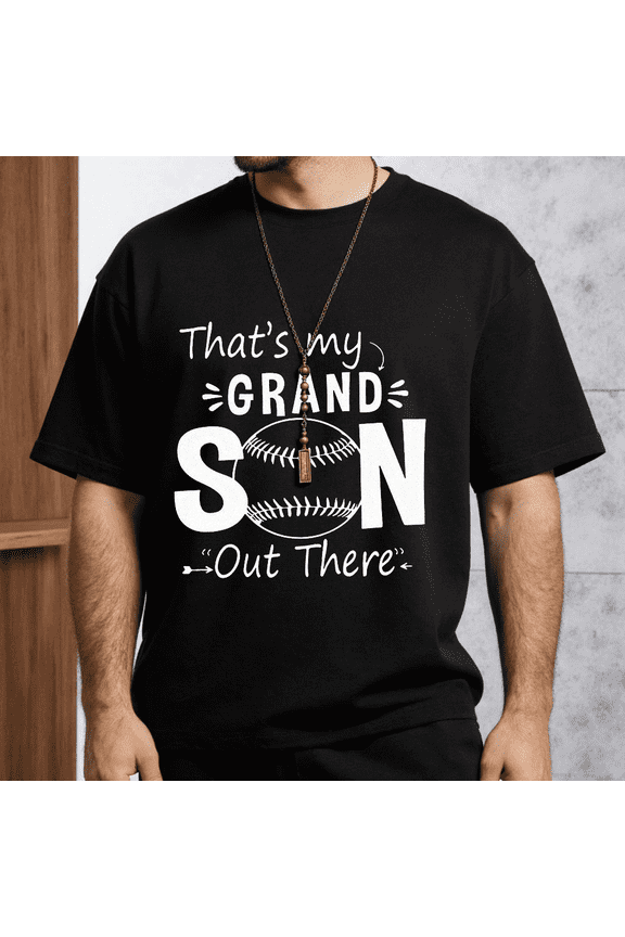Men's Women's Thats My Grandson Out There Baseball T-Shirt S-5XL